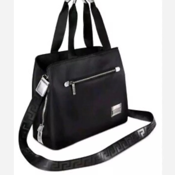 Versace Fragrance Tote Bag Black & Silver Key Logo Strap Dust Bag SEALED PACKAGE - Picture 15 of 15